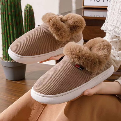 Winter Women Shoes Casual House Shoes for Men 2025 Outdoor Warm Cotton Shoes for Women Indoor Plush Padded Slippers Female