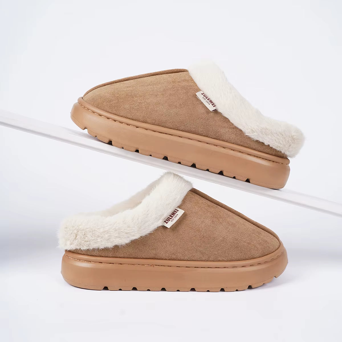 Winter Women Shoes Casual House Shoes for Men 2025 Outdoor Warm Cotton Shoes for Women Indoor Plush Padded Slippers Female