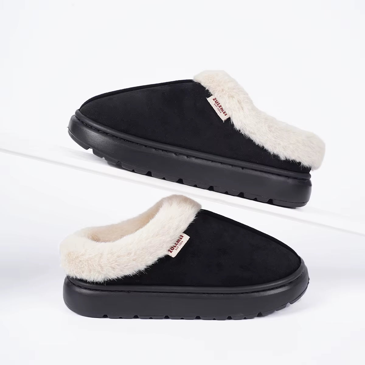 Winter Women Shoes Casual House Shoes for Men 2025 Outdoor Warm Cotton Shoes for Women Indoor Plush Padded Slippers Female